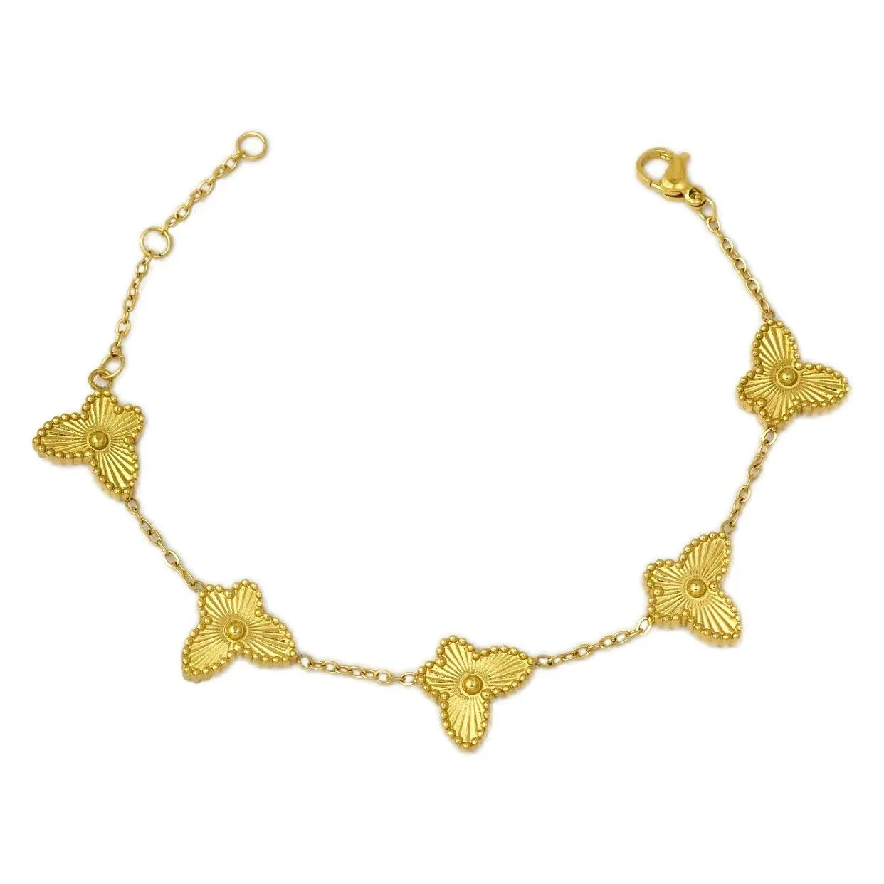 Armband Gourmette Blumen mit 4 Blütenblättern