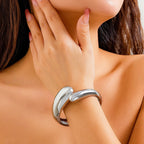 Armband Gourmette Wassertropfen Silber