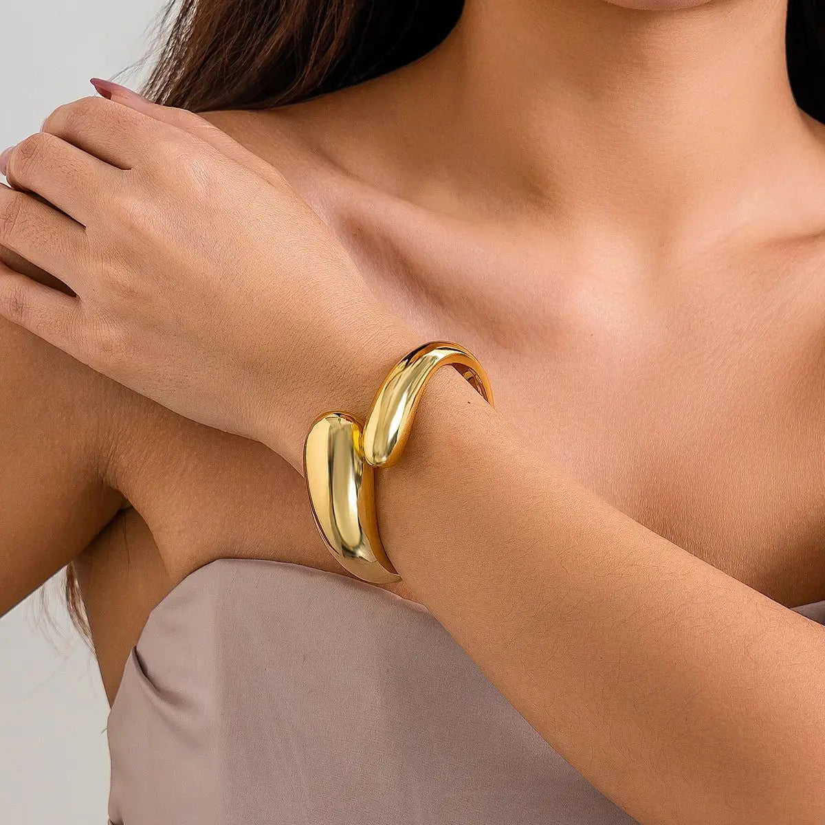 Armband Gourmette Wassertropfen Gold