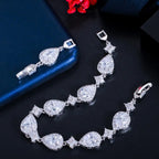 Wassertropfen-Armband aus Silber-Zirkon