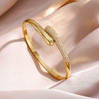 Wassertropfen-Armband aus Zirkon für Damen in Gold