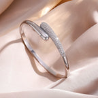 Wassertropfen-Armband aus Zirkon für Damen in Silber