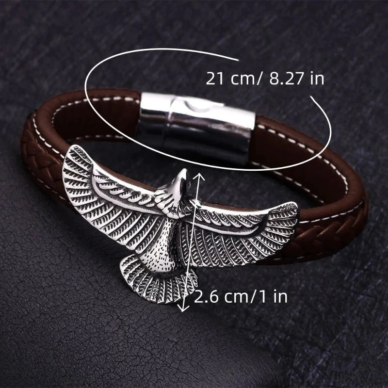 Herrenarmband Adler  Braun