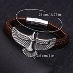 Herrenarmband Adler  Braun