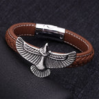 Herrenarmband Adler Braun