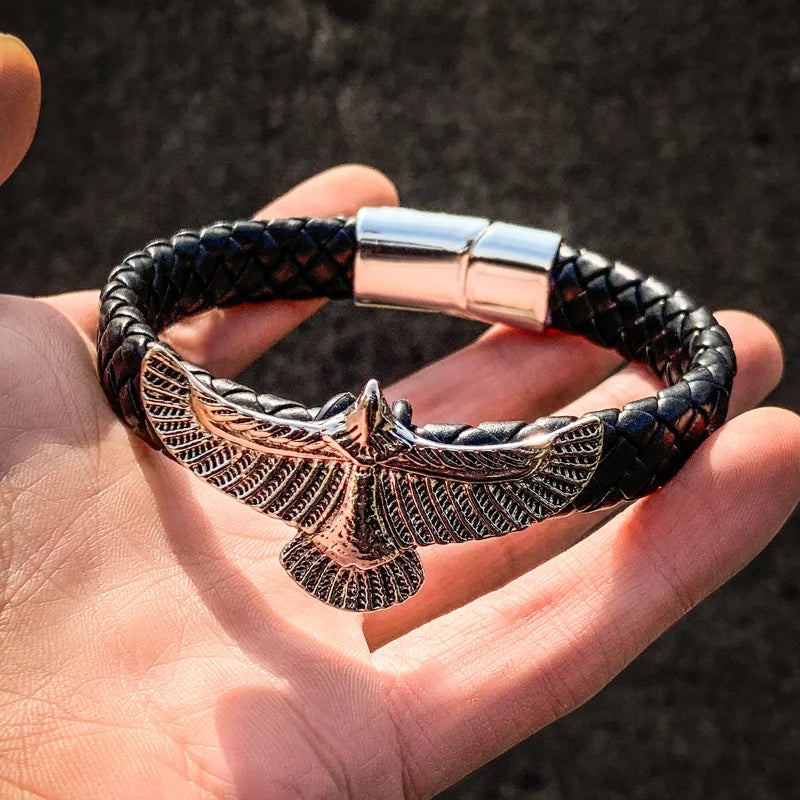 Herrenarmband Adler Schwarz