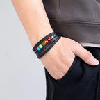 Herrenlederarmband 7 Chakren