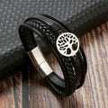 Herren Lederarmband Lebensbaum Stil 1