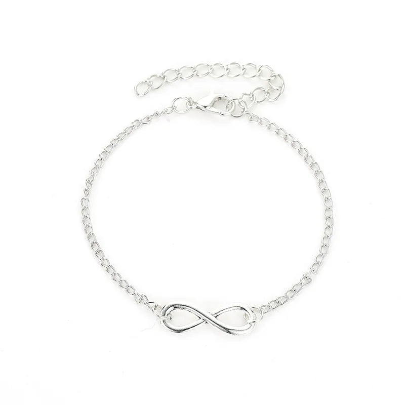 Diskretes Infinity-Armband Silber