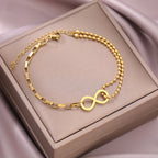 Unendliches Armband Gold oder Silber gold