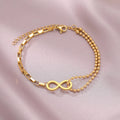 Unendliches Armband Gold oder Silber gold