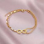 Unendliches Armband Gold oder Silber gold