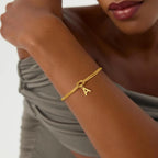 Armband mit Initiale und Knoten - Buchstabe 