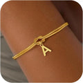 Armband mit Anfangsbuchstaben und Knoten a