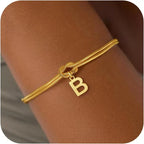 Armband mit Initiale und Knoten - Buchstabe 