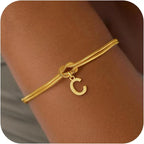 Armband mit Initiale und Knoten - Buchstabe 