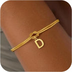 Armband mit Initiale und Knoten - Buchstabe 