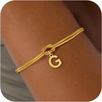 Armband mit Initiale und Knoten - Buchstabe 