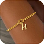 Armband mit Initiale und Knoten - Buchstabe 