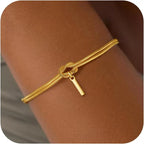 Armband mit Initiale und Knoten - Buchstabe 