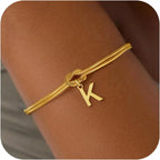 Armband mit Initiale und Knoten - Buchstabe 
