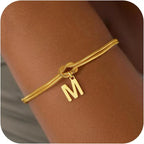 Armband mit Initiale und Knoten - Buchstabe 
