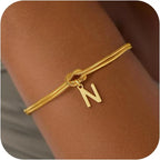Armband mit Initiale und Knoten - Buchstabe 