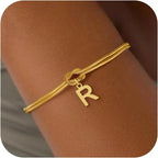 Armband mit Initiale und Knoten - Buchstabe 