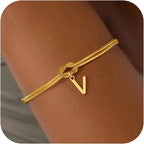 Armband mit Initiale und Knoten - Buchstabe 