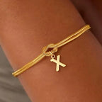 Armband mit Initiale und Knoten - Buchstabe 