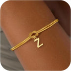 Armband mit Initiale und Knoten - Buchstabe 