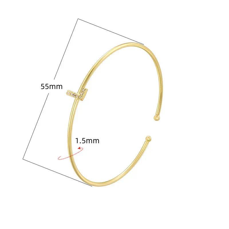 Minimalistisches Initialen-Armband