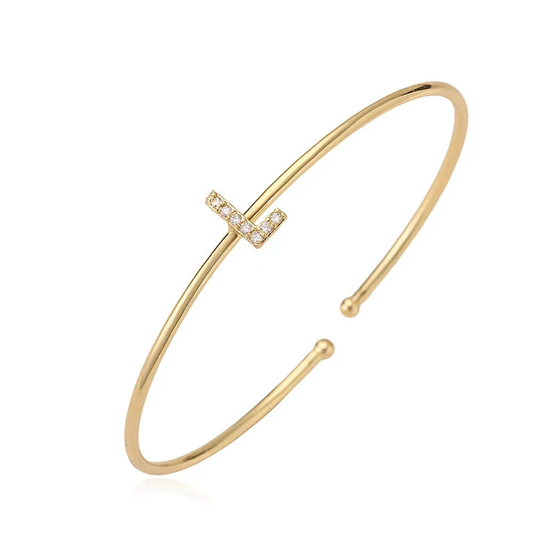 Minimalistisches Initialen-Armband l