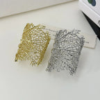 Breites Korallenarmband für Damen Gold