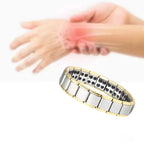 Magnetisches Herrenarmband Anti-Stress Gold und Silber