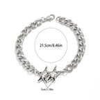 Armband mit kubanischer Gliederkette und doppeltem Stern