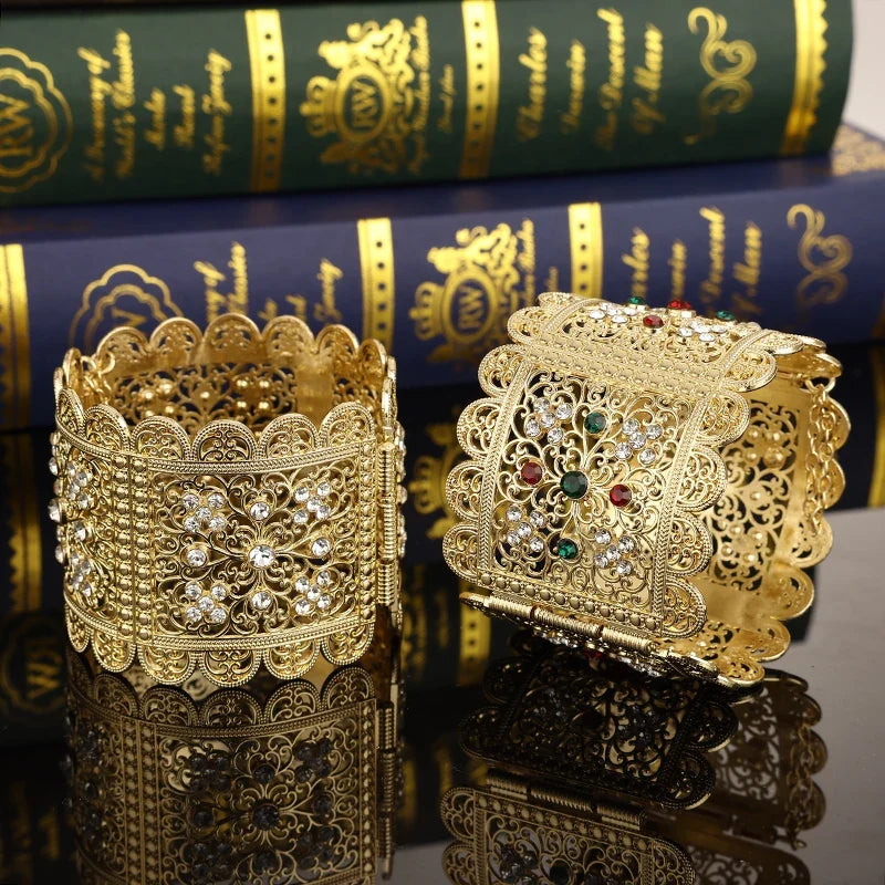 Breites Armband mit arabischen muslimischen Hochzeitsswarovski in Weiß