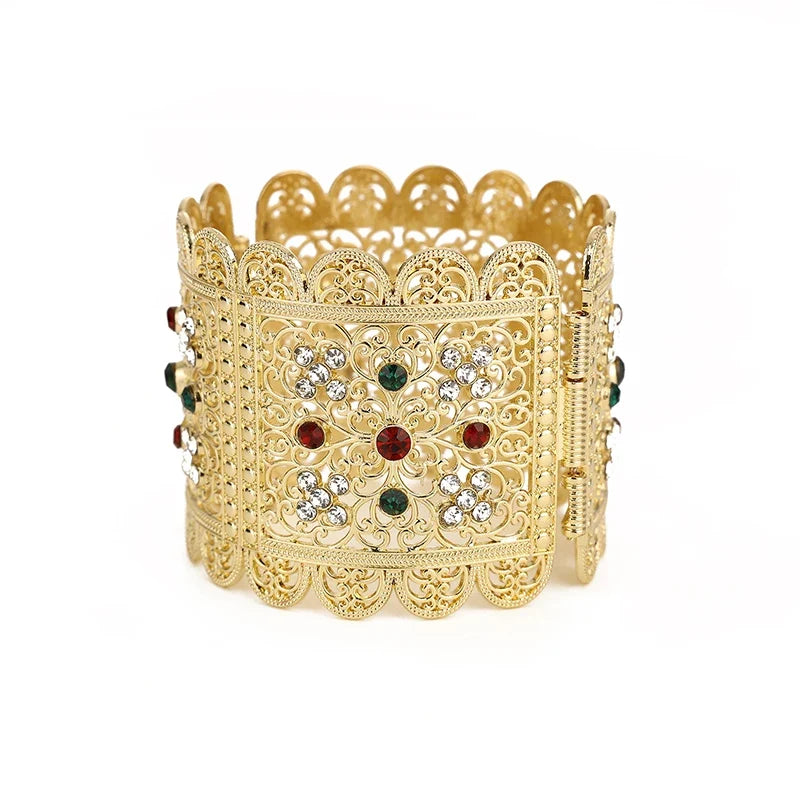 Breites Armband mit arabischen muslimischen Hochzeitsswarovski in Rot