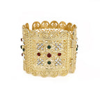 Breites Armband mit arabischen muslimischen Hochzeitsswarovski in Rot