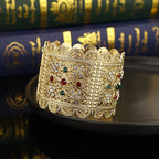 Breites Armband mit arabischen muslimischen Hochzeitsswarovski in Rot