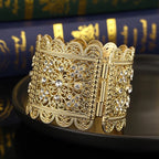 Breites Armband mit arabischen muslimischen Hochzeitsswarovski in Weiß