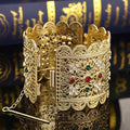 Breites Armband mit arabischen muslimischen Hochzeitsswarovski in Rot