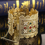 Breites Armband mit arabischen muslimischen Hochzeitsswarovski in Rot
