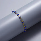 Blaues Boho-Stil Armband mit Bösem Auge 