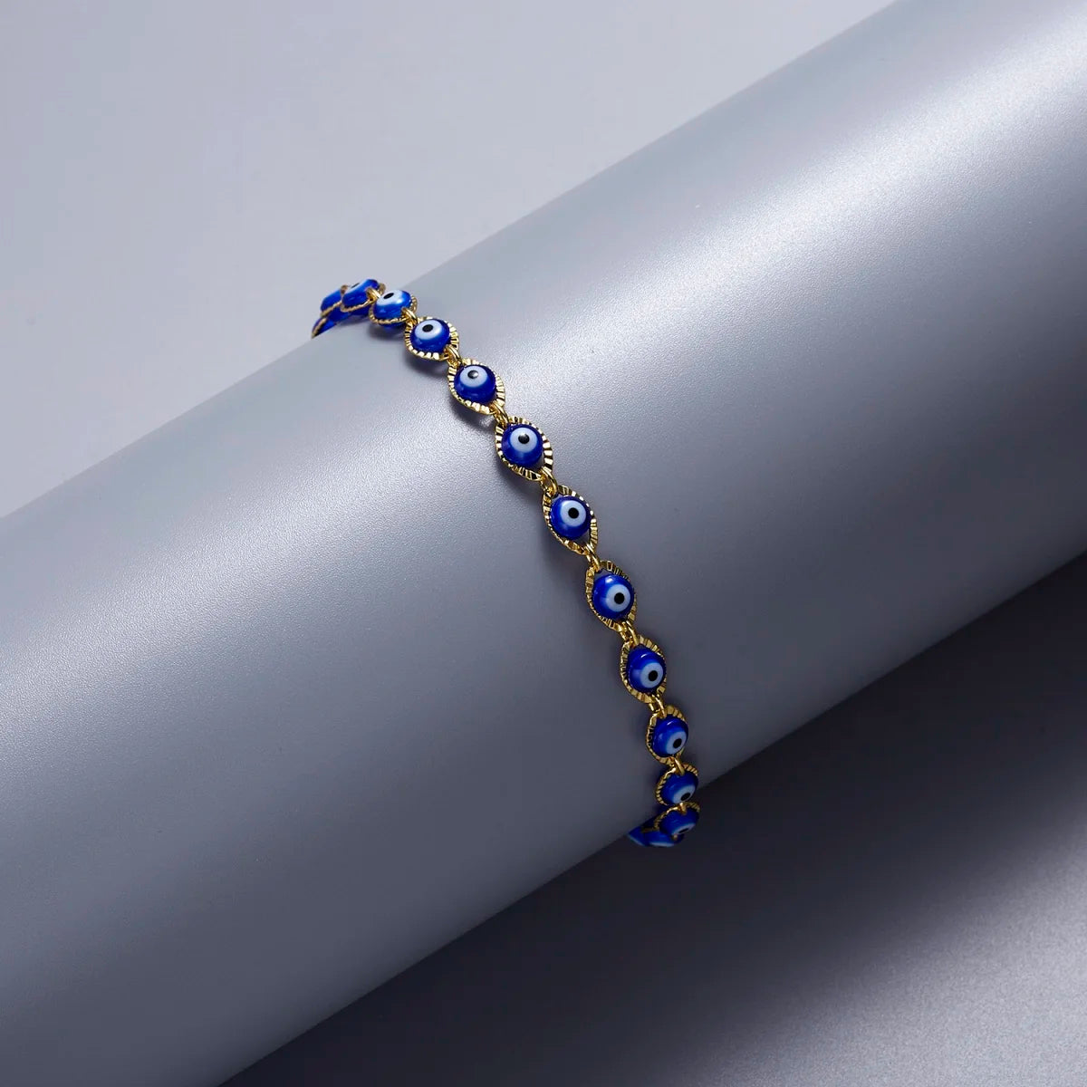 Blaues Boho-Stil Armband mit Bösem Auge 