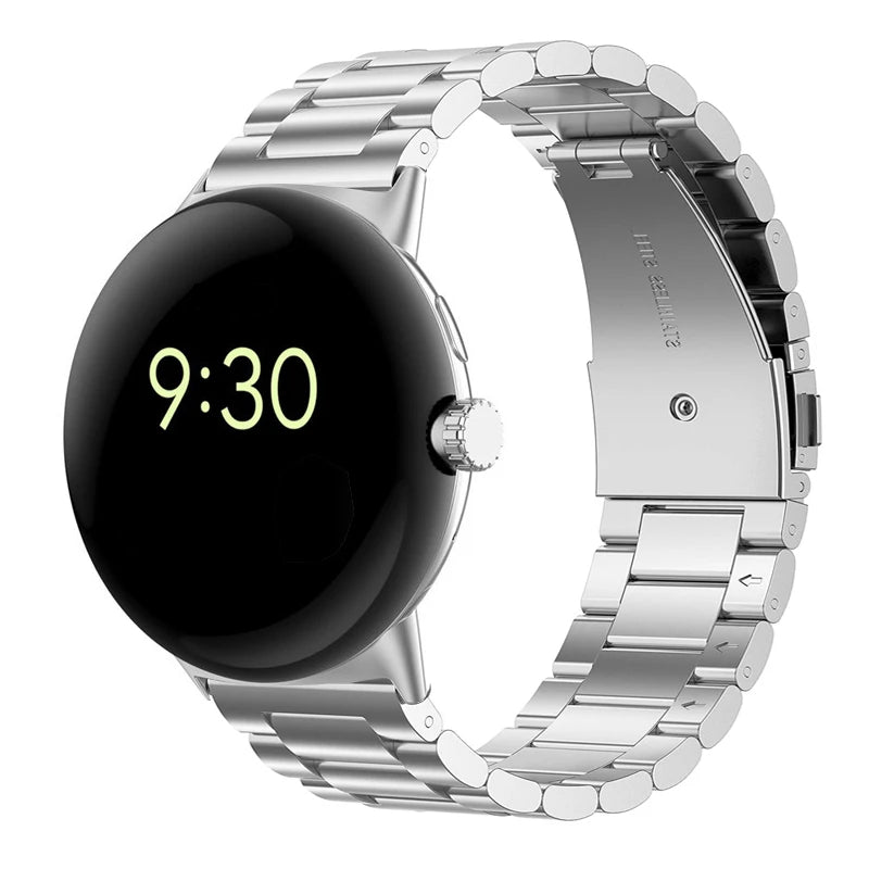 Armband aus gehärtetem Stahl Smartwatch Google Pixel Watch 1 & 2 silber