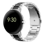 Armband aus gehärtetem Stahl Smartwatch Google Pixel Watch 1 & 2 silber schwarz