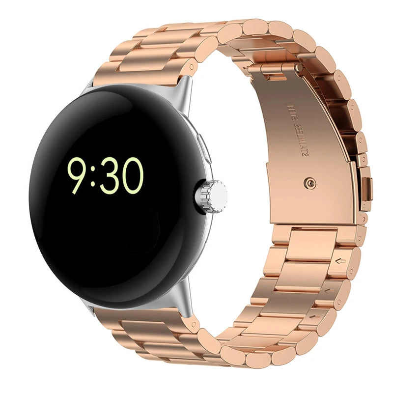 Armband aus gehärtetem Stahl Smartwatch Google Pixel Watch 1 & 2 roségold