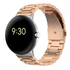 Armband aus gehärtetem Stahl Smartwatch Google Pixel Watch 1 & 2 roségold
