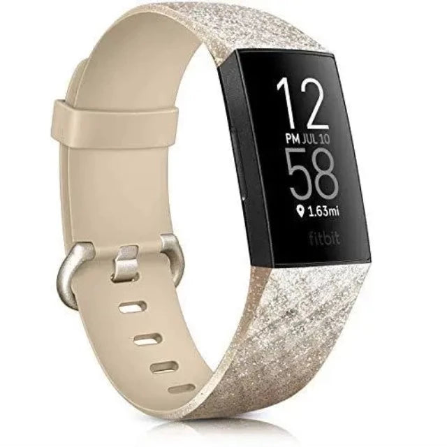 Fitbit Charge 3 & Charge 4 Armband gold glitzernd
